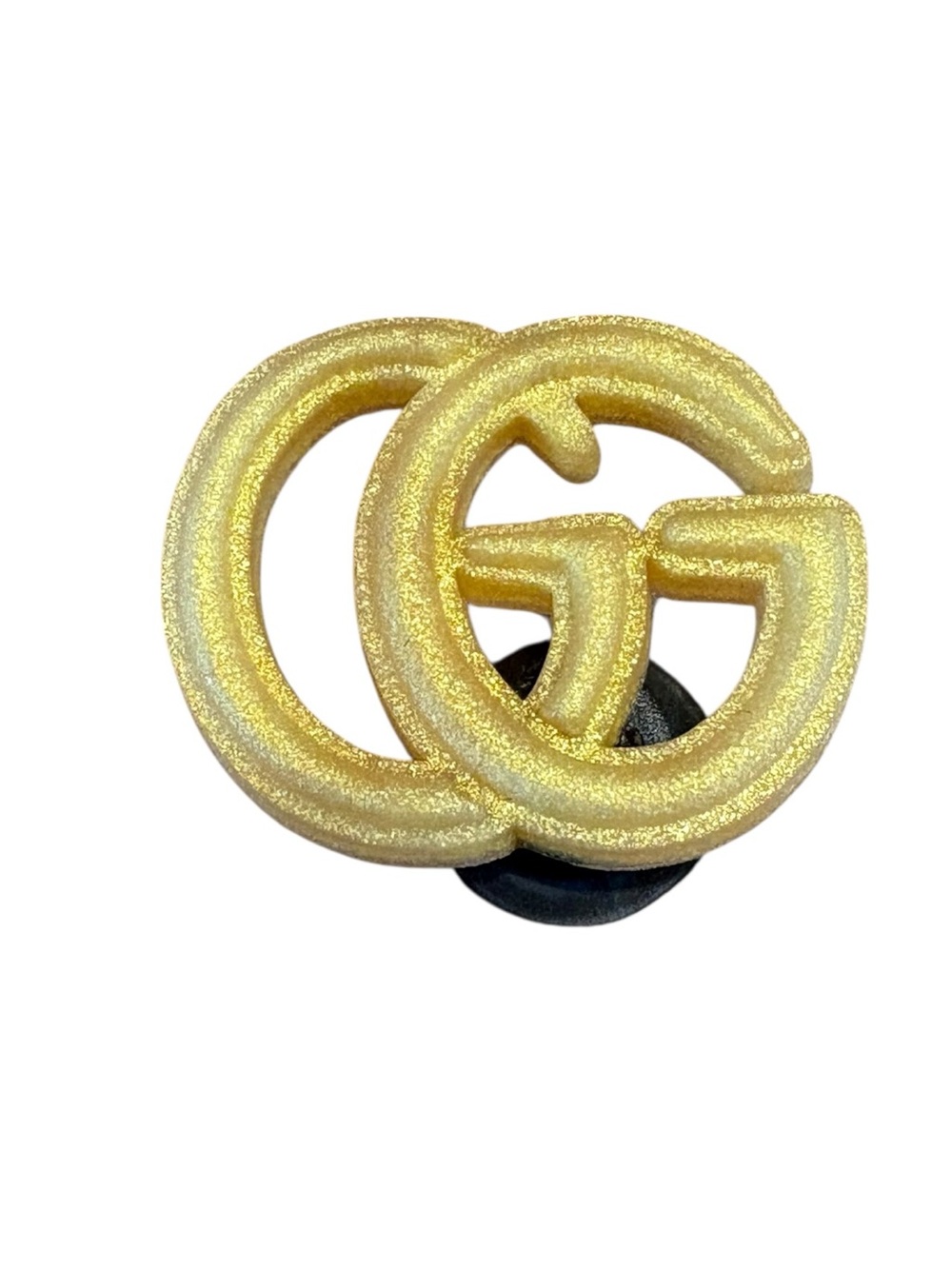 Gold Glitter Croc Charm